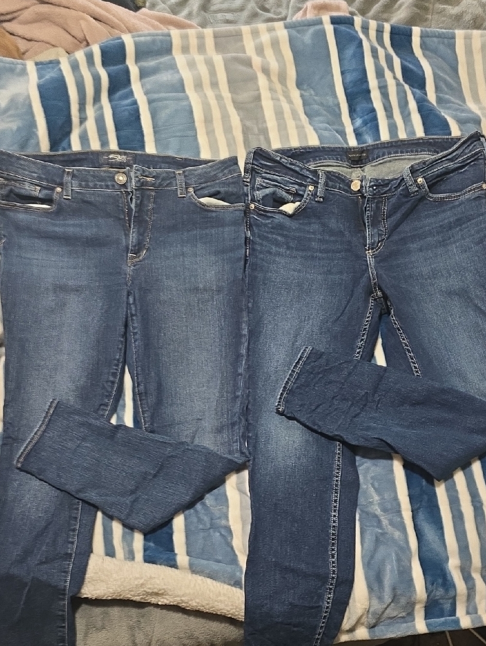 Silver Jeans Women's Skinny Jeans in Blue Wash Duo